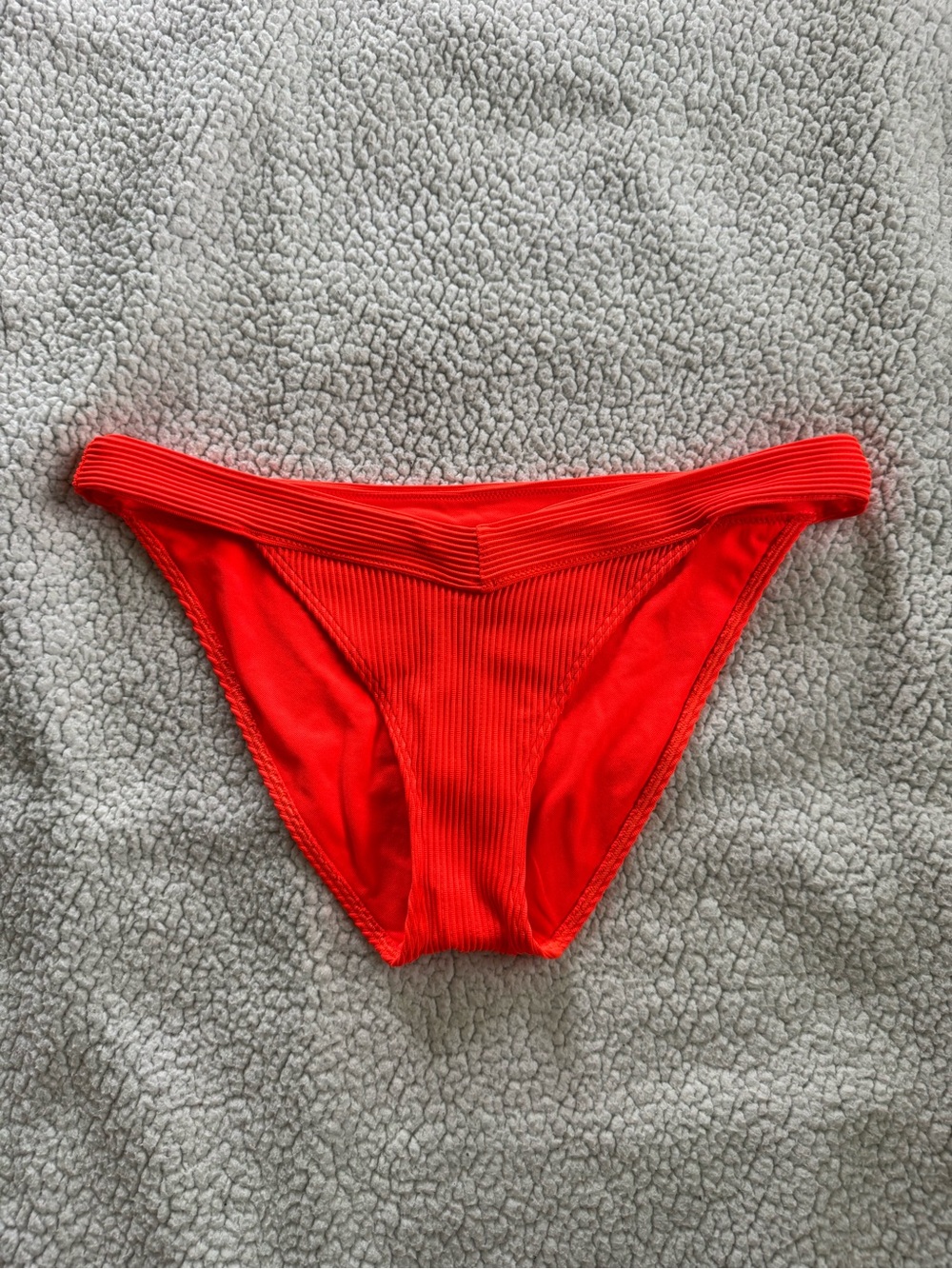 Hollister Bright Orange Ribbed Bikini Bottom
